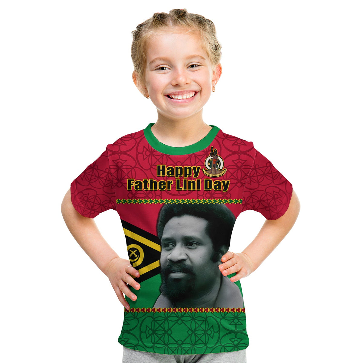 Vanuatu T Shirt Vanuatuan Flag Sand Drawing Happy Father Lini Day LT14 - Polynesian Pride