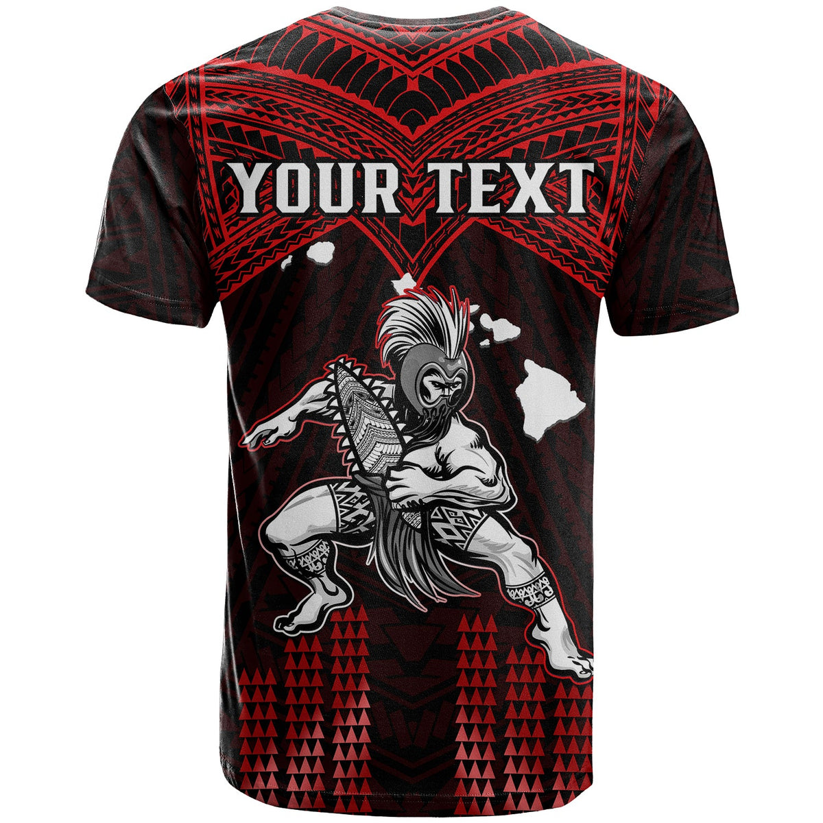 Custom Hawaii T Shirt Hawaiian Warrior With Weapon Polynesian Ver.05 LT14 - Polynesian Pride