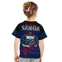 Toa Samoa Rugby T Shirt KID Uso Aso Uma Go Champions Blue LT13 - Polynesian Pride
