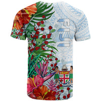 Fiji T Shirt Proud Fijian Tapa mix Tagimoucia Flowers LT13 - Polynesian Pride