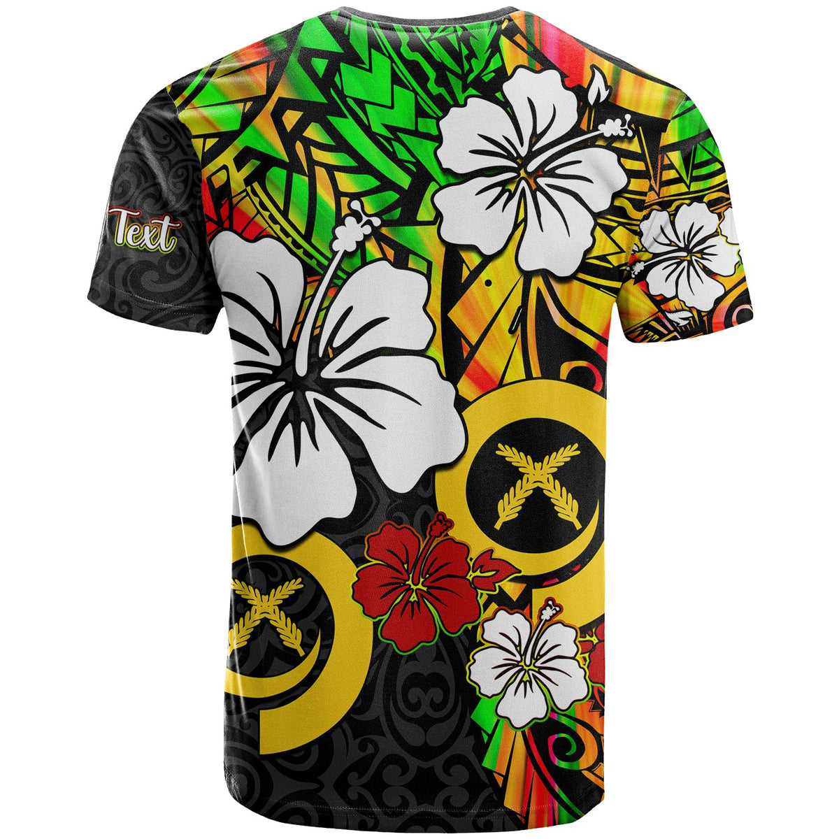 Custom Vanuatu T Shirt Polynesia Tie Dye Hibiscus Flowers LT13 - Polynesian Pride