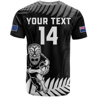 (Custom Text and Number) New Zealand Silver Fern Rugby T Shirt NZ Kiwi Pacific Maori Sporty LT14 - Polynesian Pride