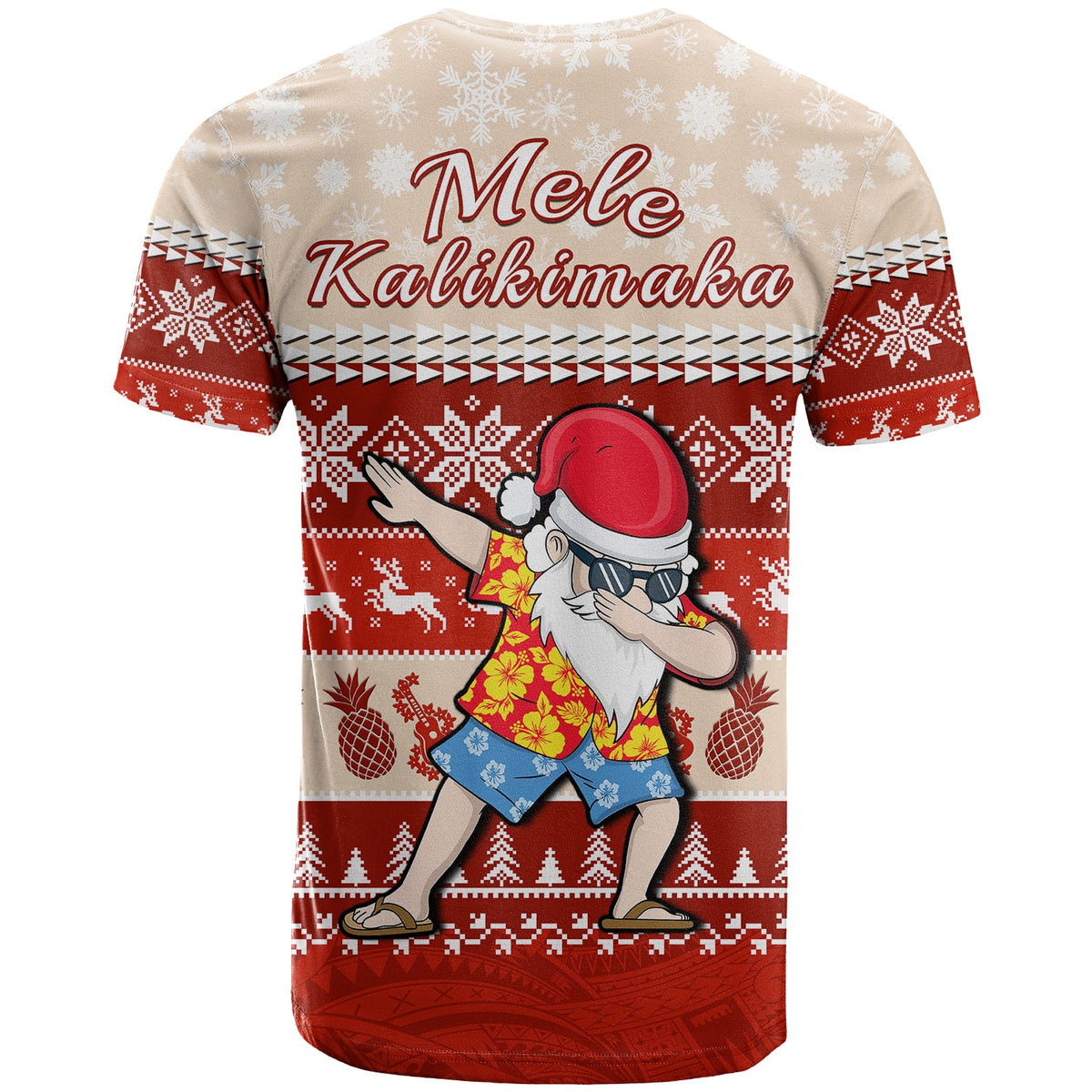 Hawaii Mele Kalikimaka T Shirt Dabbing Santa Red Merry Christmas LT14 - Polynesian Pride