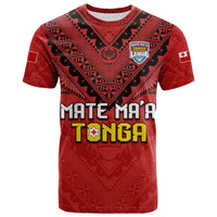 Tonga Rugby MMT T Shirt Ngatu Mate Maa Tonga Simple LT13 Red - Polynesian Pride