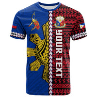 Custom Philippines T Shirt Pilipinas Sun Mix Polynesian Pattern LT14 - Polynesian Pride