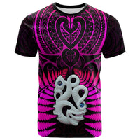 (Custom Text and Number) Aotearoa Fern T Shirt New Zealand Hei Tiki Purple Style LT13 Purple - Polynesian Pride
