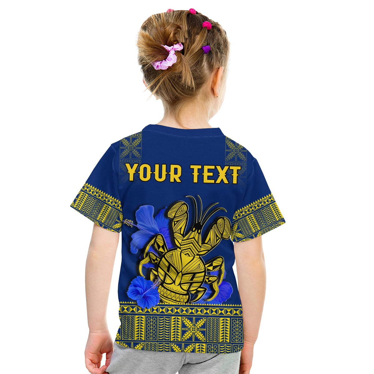 Custom Niue T Shirt Happy Constitution Day Niuean Hiapo Crab With Map LT14 - Polynesian Pride