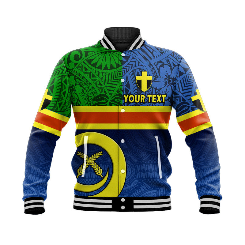 (Custom Personalised) Vanuatu Tafea Province Day Baseball Jacket Tafea Flag Color Style LT9 Unisex Blue - Polynesian Pride