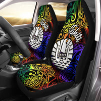 Tahiti Car Seat Covers - Rainbow Polynesian Pattern Universal Fit Rainbow - Polynesian Pride