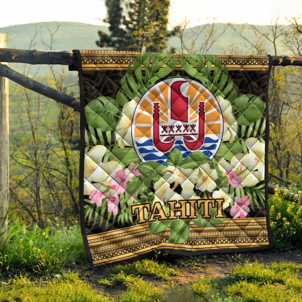 Tahiti Premium Quilt - Polynesian Gold Patterns Collection - Polynesian Pride