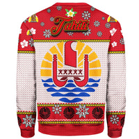 Tahiti Christmas Sweater - Santa Claus Polynesian Tattoo - Polynesian Pride