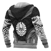Tahiti Polynesian Chief Custom Hoodie Black Version - Polynesian Pride
