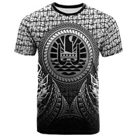 Tahiti T Shirt Circle Pattern Black Unisex Black - Polynesian Pride