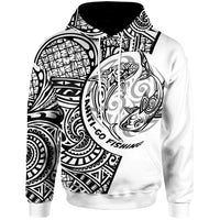 Tahiti Hoodie Go Fishing Unisex White - Polynesian Pride