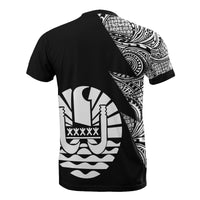 Tahiti T Shirt Polynesian Patter White Flash Style - Polynesian Pride