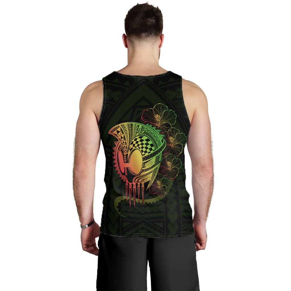 Hawaii Warrior Hibiscus Polynesian Men's Tank Top - Flo Style - AH - Polynesian Pride