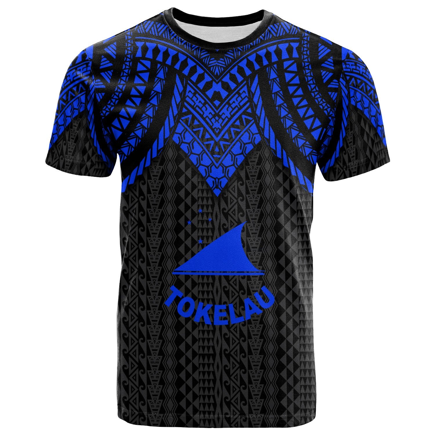 Tokelau T Shirt Polynesian Armor Style Blue Unisex Blue - Polynesian Pride