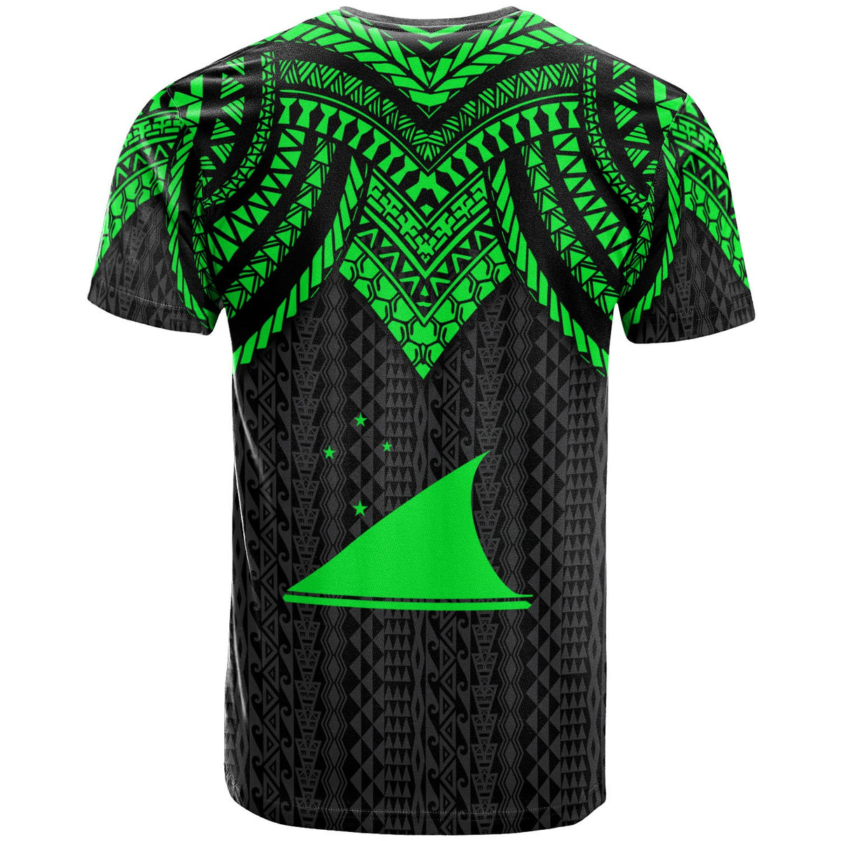 Tokelau T Shirt Polynesian Armor Style Green - Polynesian Pride