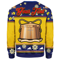 Tokelau Custom Personalised Christmas Sweater - Santa Claus Polynesian Tattoo - Polynesian Pride