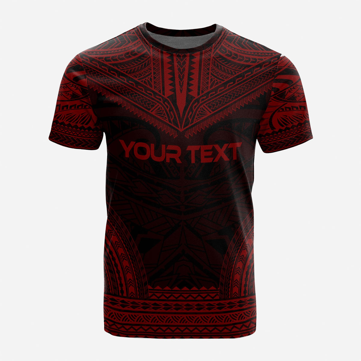 Tokelau Custom T Shirt Tokelau Flag Polynesian Chief Tattoo Red Version - Polynesian Pride