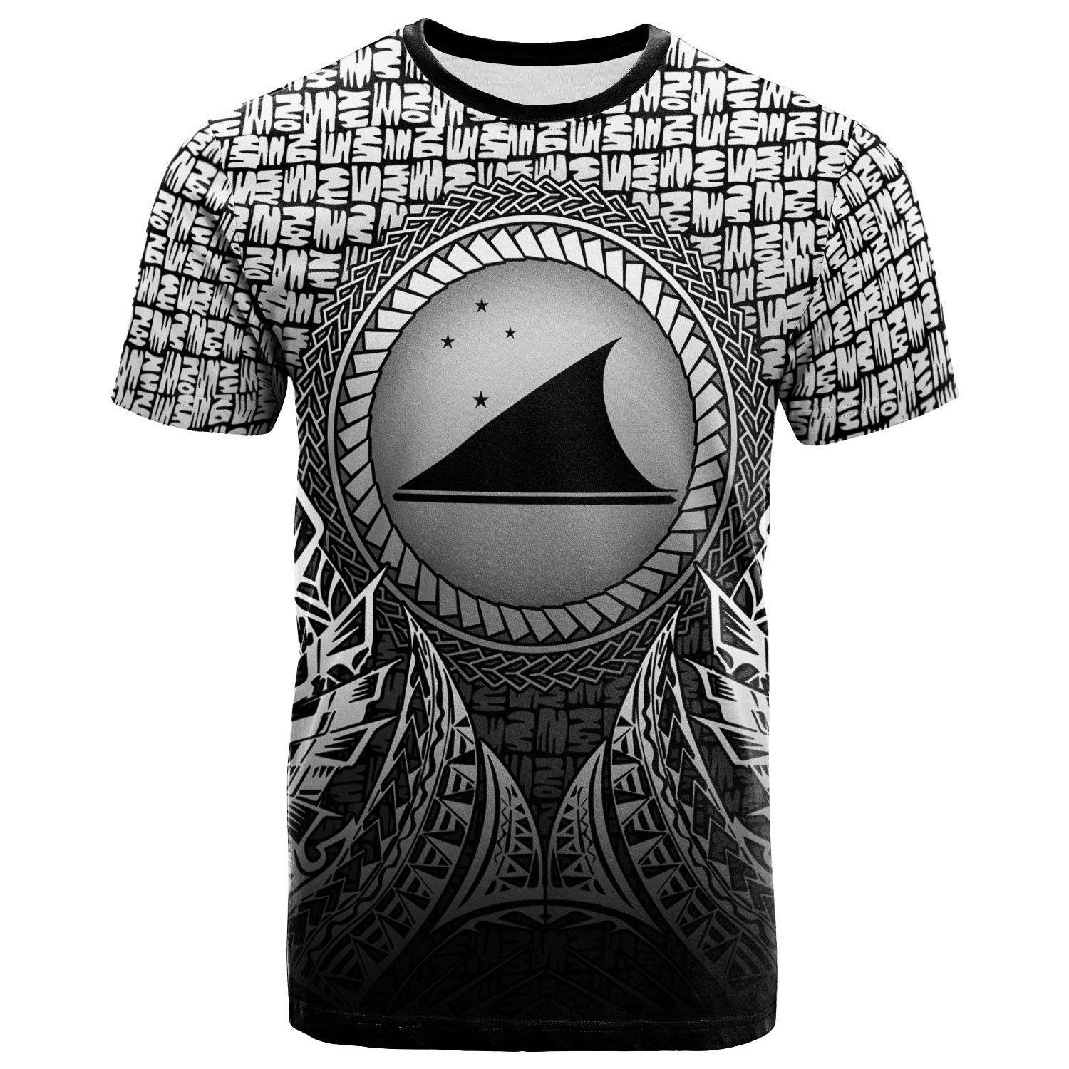 Tokelau T Shirt Circle Pattern Black Unisex Black - Polynesian Pride