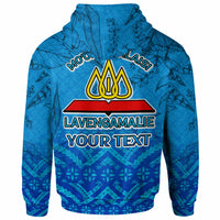 Tonga Custom Hoodie Lavengamalie College Logo With Tropical Flowers Hoodie LT10 - Polynesian Pride