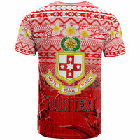 Tonga Custom T Shirt Kolisi Tonga With Tropical Flowers LT10 - Polynesian Pride