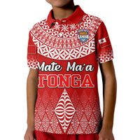 Mate Maa Tonga Rugby Polo Shirt - Tongan Kupesi Ngatu Style LT9 - Polynesian Pride