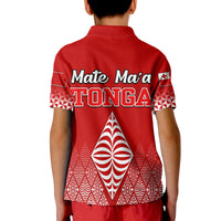 Mate Maa Tonga Rugby Polo Shirt - Tongan Kupesi Ngatu Style LT9 - Polynesian Pride