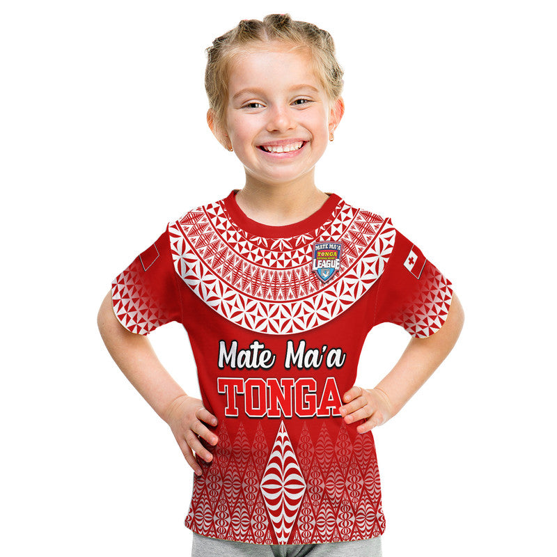 Custom Mate Maa Tonga Rugby T Shirt Tongan Kupesi Ngatu Style LT9 - Polynesian Pride
