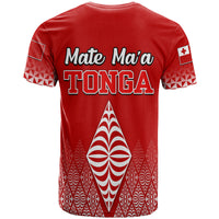 Mate Ma'a Tonga Rugby T-Shirt - Tongan Kupesi Ngatu Style LT9 - Polynesian Pride