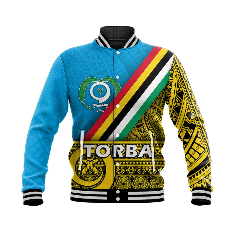 (Custom Personalised) Vanuatu Torba Province Day Baseball Jacket Torba Flag Color Style LT9 Unisex Yellow - Polynesian Pride