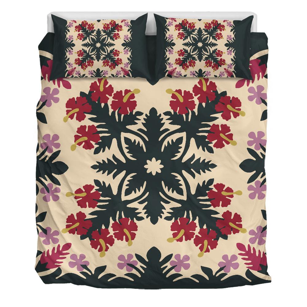 Hawaii Bedding Set - Ginger Hibiscus Plumeria Quilting Bedding Set - AH - Polynesian Pride