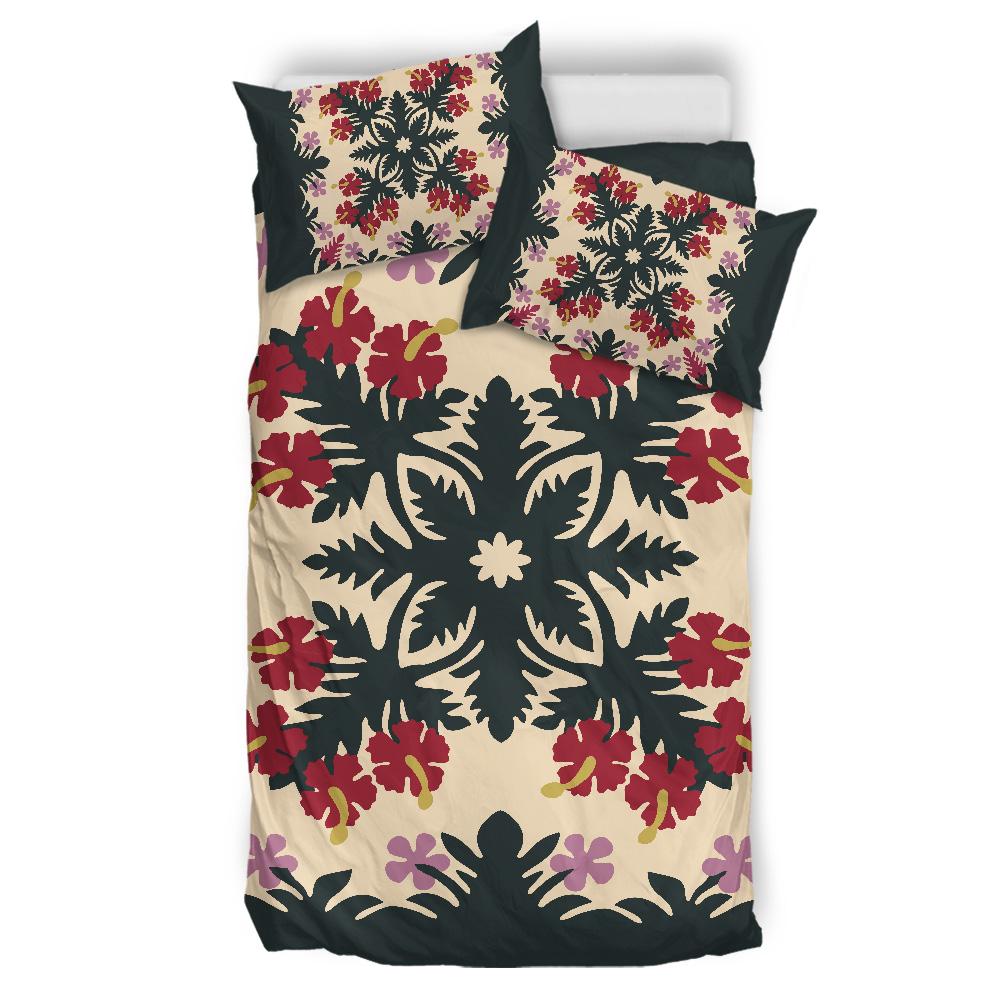 Hawaii Bedding Set - Ginger Hibiscus Plumeria Quilting Bedding Set - AH - Polynesian Pride