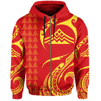 Hawaiian Mauna Kea Polynesian Zipper Hoodie Felicity Style - Polynesian Pride
