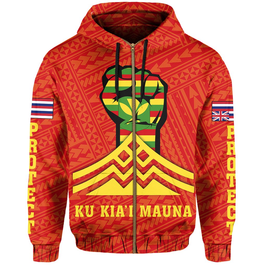 Hawaii Mauna Kea Strong Polynesian Zipper Hoodie - Polynesian Pride