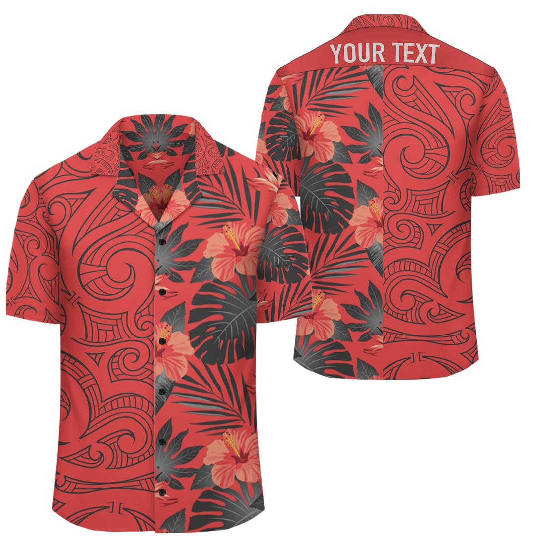 (Personalized) Hawaii Hibiscus Tropical Polynesian - Hawaiian Shirt - Melio Style Unisex Orange - Polynesian Pride