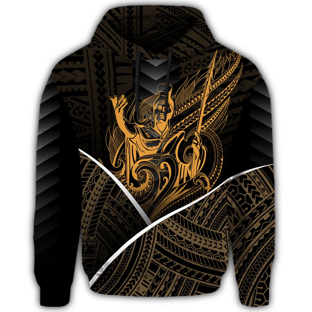 Hawaiian Kings Hawaii Coat of Arms Polynesian Hoodie Mana Style - Polynesian Pride