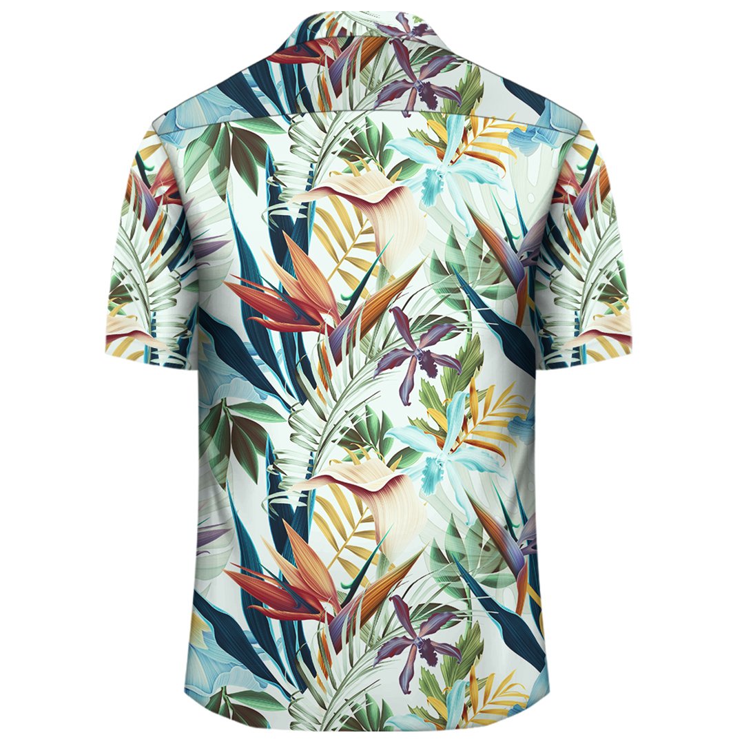 Tropical Flower Plant And Leaf Pattern Hawaiian Shirt - Polynesian Pride