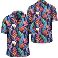 Tropical Flower Hawaiian Shirt Unisex Black - Polynesian Pride