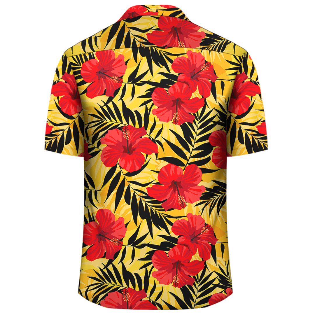 Tropical Flowers And Palm Leaves Hawaiian Shirt - Polynesian Pride