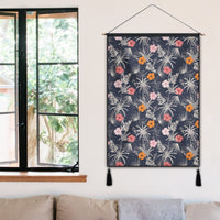 Tropical Grey Hanging Poster - AH Hanging Poster 50 x 75 cm Cotton And Linen - Polynesian Pride