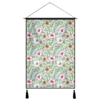 Tropical Hibiscus Palm Leaves Hanging Poster - AH Hanging Poster 43 x 65 cm Cotton And Linen - Polynesian Pride