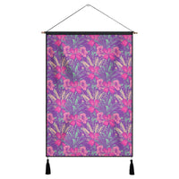 Tropical Hibiscus Purple Hanging Poster - AH Hanging Poster 43 x 65 cm Cotton And Linen - Polynesian Pride