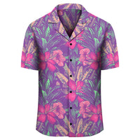 Tropical Hibiscus Purple Hawaiian Shirt - Polynesian Pride