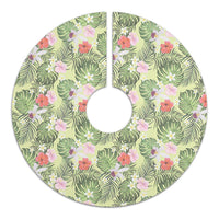 Tropical Hibiscus, Plumeria Green Tree Skirt - Polynesian Pride