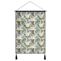 Tropical Jungle Parrots And Flamingos Hanging Poster - AH Hanging Poster 43 x 65 cm Cotton And Linen - Polynesian Pride