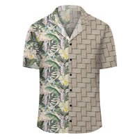 Tropical Jungle Parrots And Flamingos Lauhala Moiety Hawaiian Shirt - Polynesian Pride
