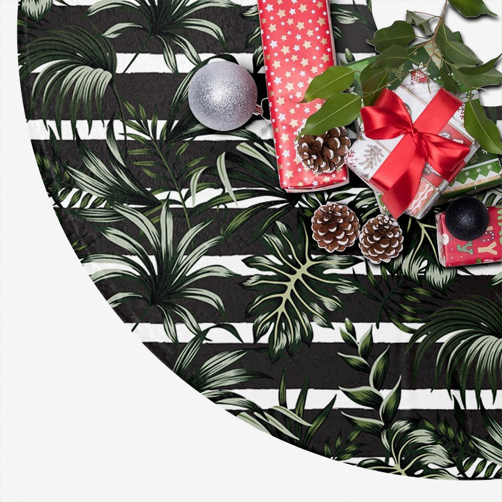 Tropical Line Patttern Tree Skirt - Polynesian Pride