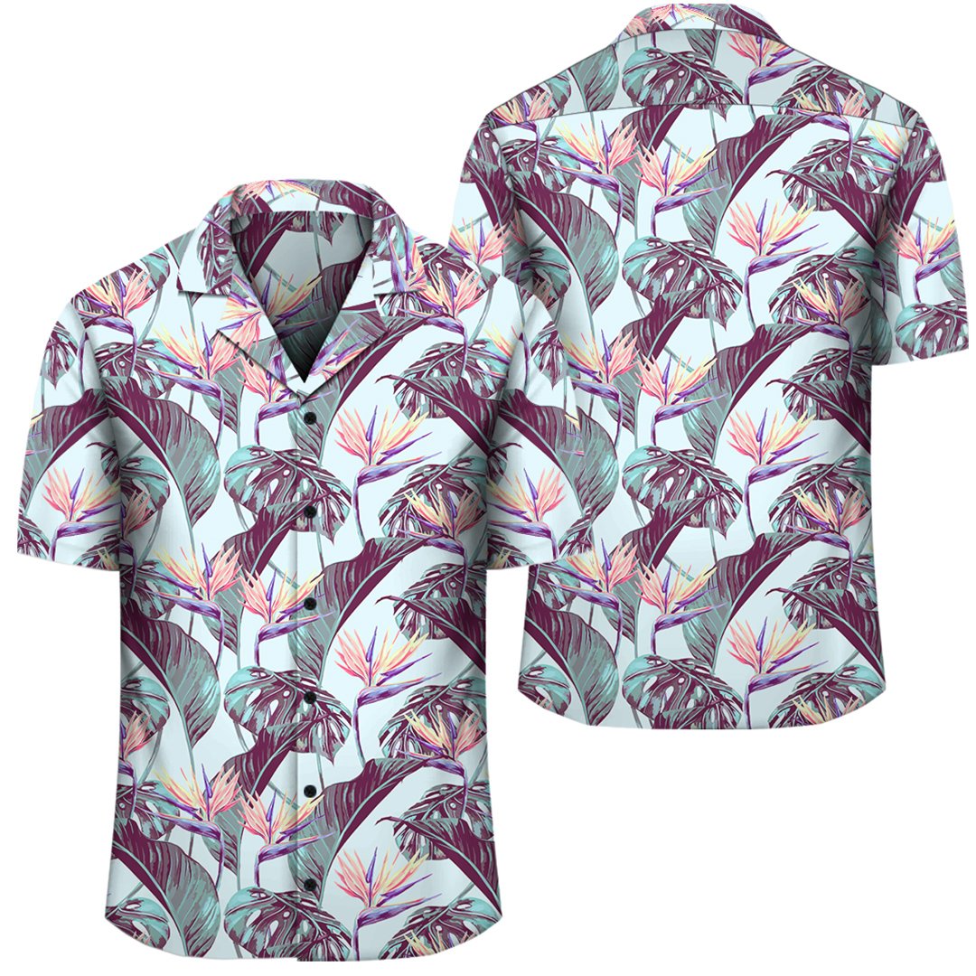 Tropical Monstera Leaf Hawaiian Shirt Unisex Black - Polynesian Pride